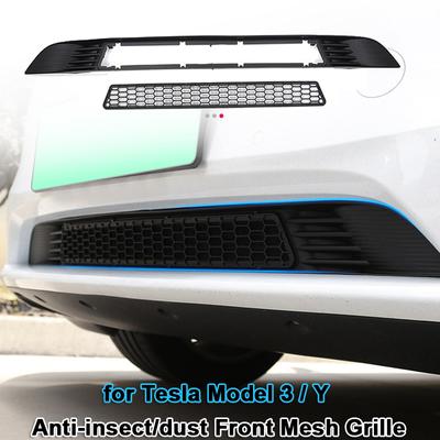 Модернизированная решетка радиатора с защитой от насекомых для Tesla Model Y 3, нижняя решетка бампера, сотовая решетка, крышка воздухозаборника, аксессуары