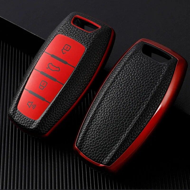 ДЛЯ Great Wall Haval Hover H1 H4 H6 H7 H8 H9 GMW Coupe ТПУ кожаный автомобильный пульт дистанционного управления с 4 кнопками, чехол для ключей, чехол, держатель для сумки, брелок
