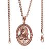 Rose Gold Italian Exquisite Virgin Mary Pendant Jewelry Gift for Women
