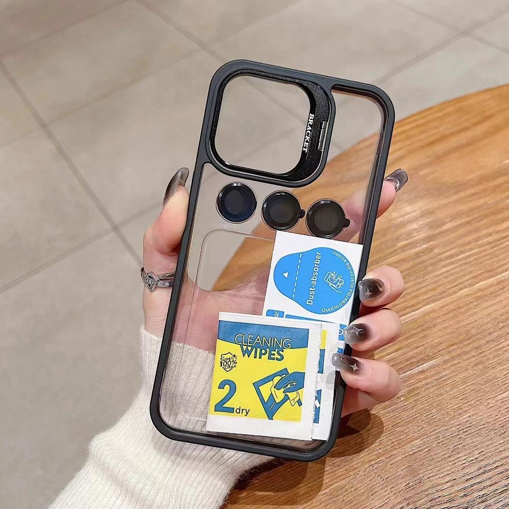 Подходит для IPhone16Promax Двойная подставка Сильный магнитный чехол для телефона, Защитный чехол от падений Apple 15 14