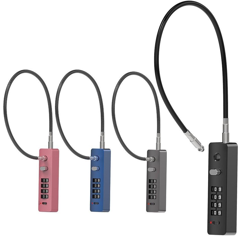 Waterproof Password Padlock 4 Digit Combination Door Locker Cable Lock Hardware Accessories