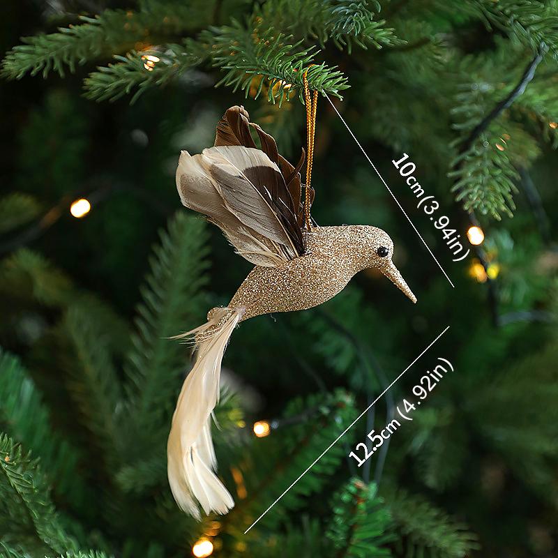 1 шт/2 шт рождественские птицы красочные елочные украшения подвеска реалистичные ручной работы