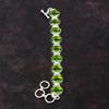 Faceted Peridot Bracelet Handmade Jewelry Genuine Gemstone Bracelet 925 Sterling Silver Bracelet Adjustable Chain Bracelet Anniversary Gifts