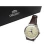 Б/у Orient Classic Bambino V521-UAAO Солнечная коробка и Бумажная книга Цвет слоновой кости Бело-кремовый Часы Мужской кожаный ремешок