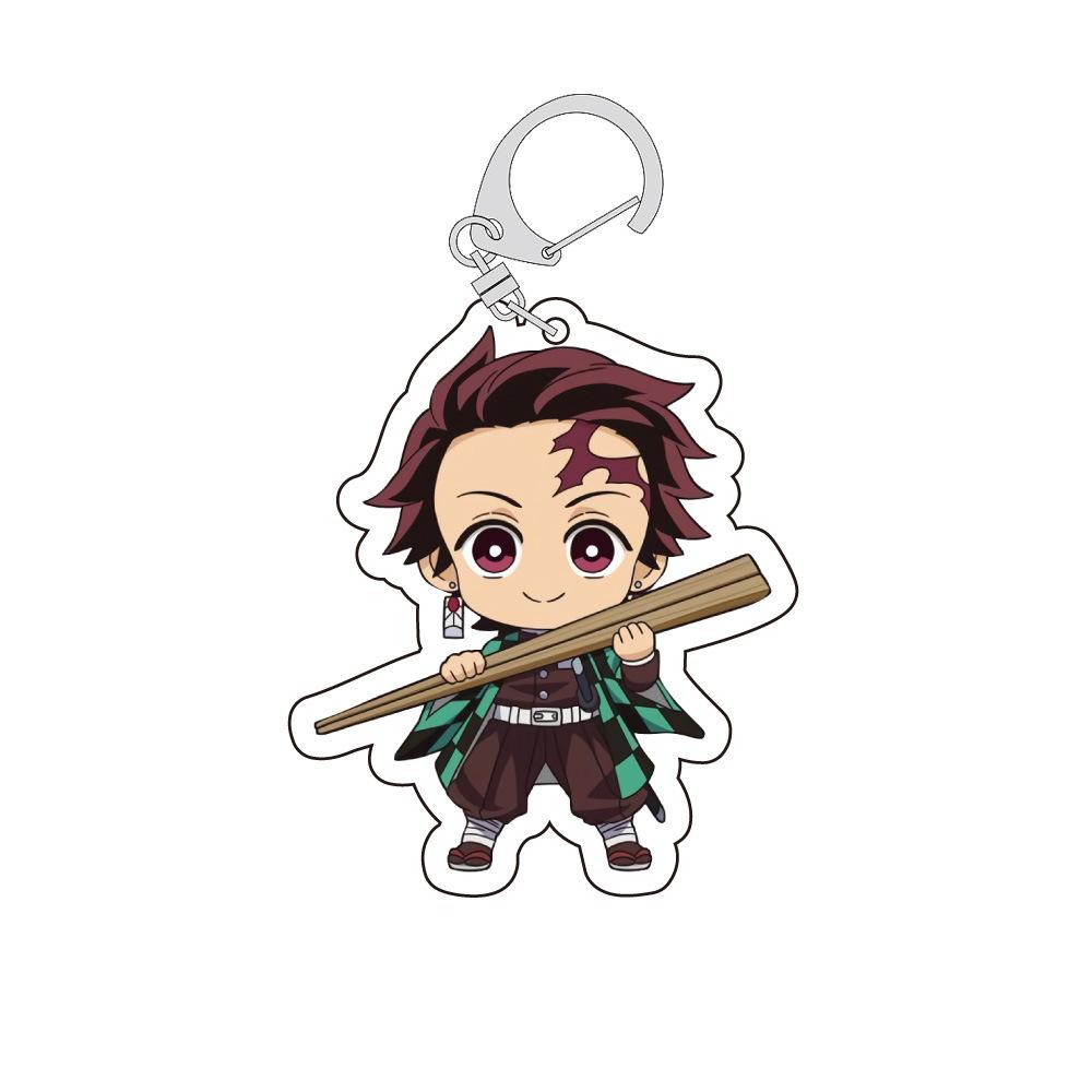 Клинок, рассекающий демонов Kimetsu Yaiba Танджиро Незуко Токито Муичиро Акриловый двусторонний брелок Прозрачный аниме-подвеска Косплей Мини легкий