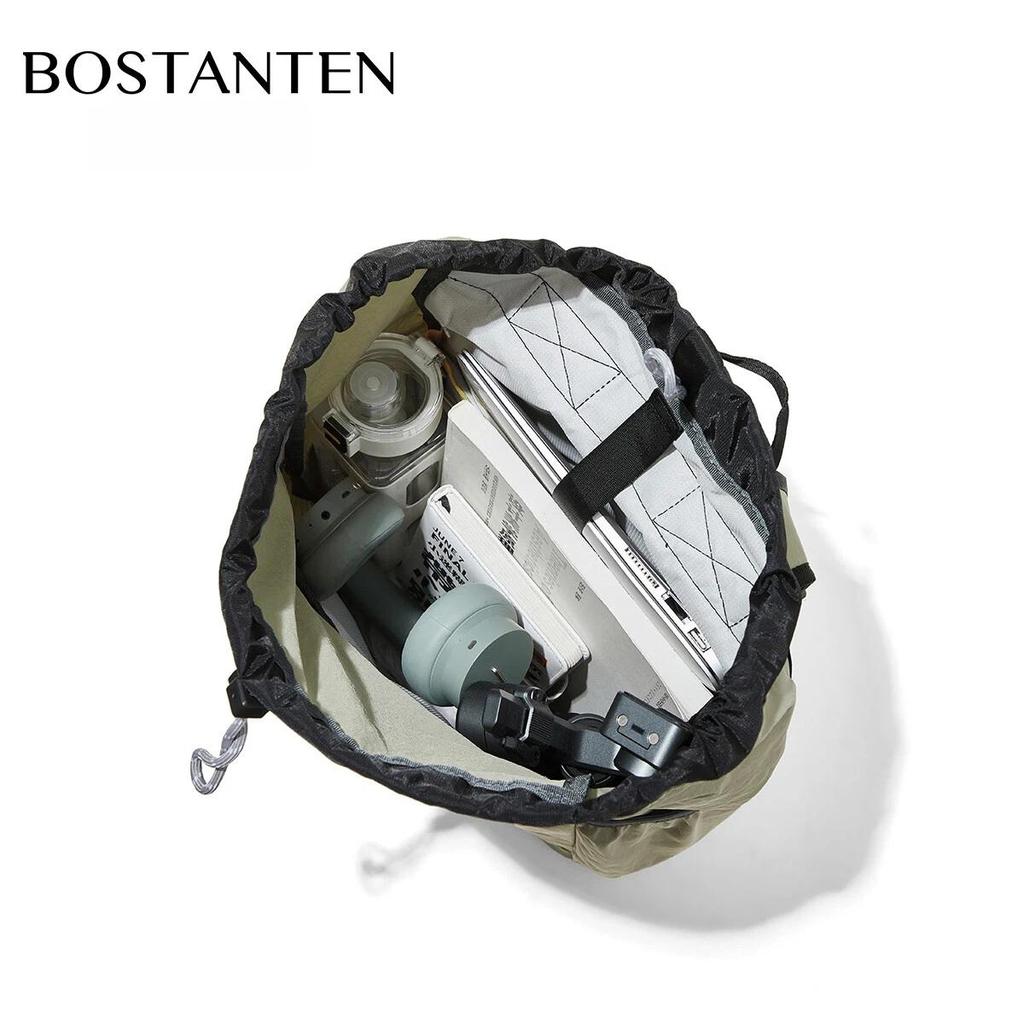 BOSTANTEN Lightweight Drawstring Backpack, Sports Hiking Bag, Large Capacity Outdoor Cycling Backpack, Green
