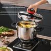 Universal Explosion-Proof Pressure Cooker with Mechanical Knob, Thickened 304 Stainless Steel for Gas and Induction
