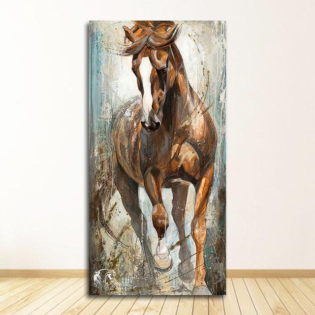 Painting for Living Room No Frame  Modern Horse Canvas Painting Animals Wall Art Pop Painting Big Size Canvas