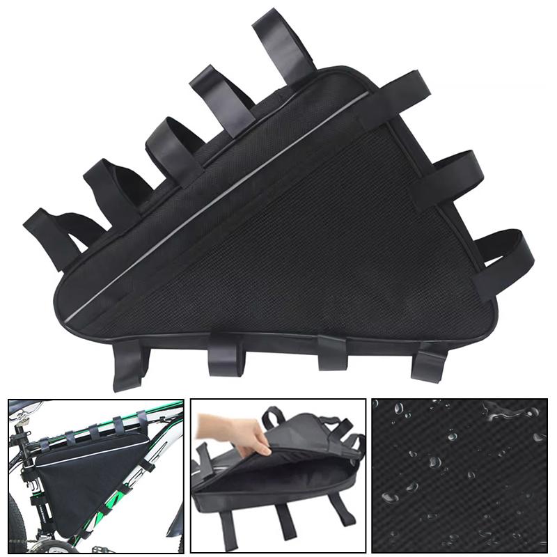 Сумки для транспортных средств Велосипедные сумки для велосипедных треугольников Фиксированный набор инструментов Сумки для хранения передней балки седла