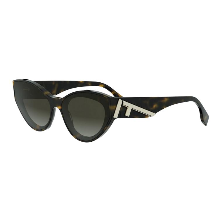 Fendi Logo Acetate Cat Eye Sunglasses Women sunglasses Brown Havana FE40194I52F