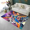 Megaman Cartoon Rockman Retro Games Carpet Rug for Home Living Room Bedroom Sofa Doormat Decor,Child Area Rug Non-slip Floor Mat