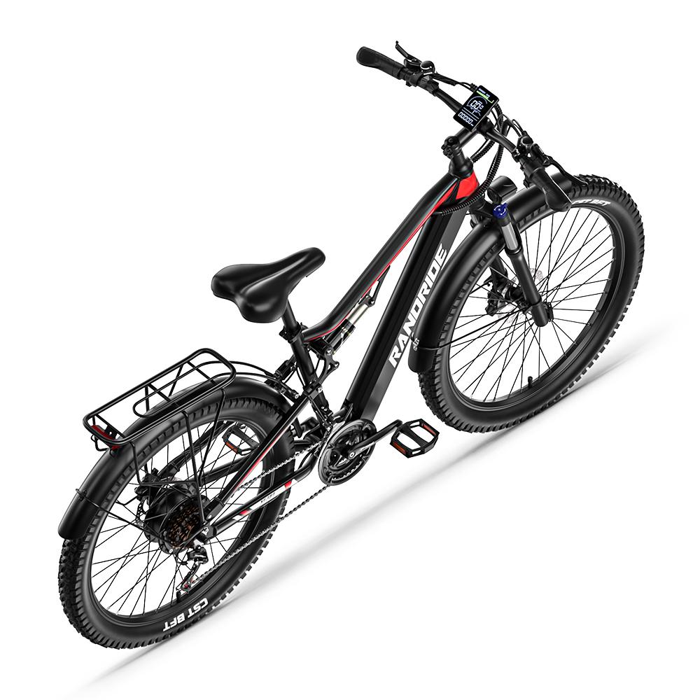 RANDRIDE YG90 Electric Bicycle 1000W Powerful Motor 48V17AH Battery Hydraulic Brake E-bike Adult 27.5 Inch Tire Electric Bike