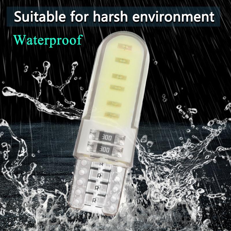 2-20 шт. Автомобильные сигнальные огни T10 W5W Светодиодные лампы COB 12SMD Водонепроницаемые 12 В 7500K Белый Автоматическая дверь Плафон Номерной знак Багажник Клиновидный Боковые фонари
