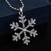 Snowflake Pendant Necklace With Crystals For Girls And Kids Gift