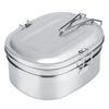 Двухслойный ланч-бокс из нержавеющей стали Bento Food Container Outdoor Travel Picnic