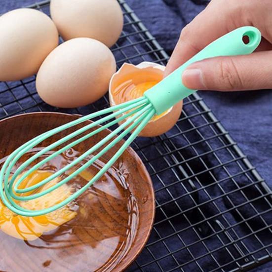 Practical Comfortable Handle Cook Portable Reusable Egg Agitator Cooking Tool Egg Whisk