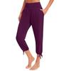 Женские модные однотонные повседневные свободные легкие брюки для йоги 9/10 с карманами