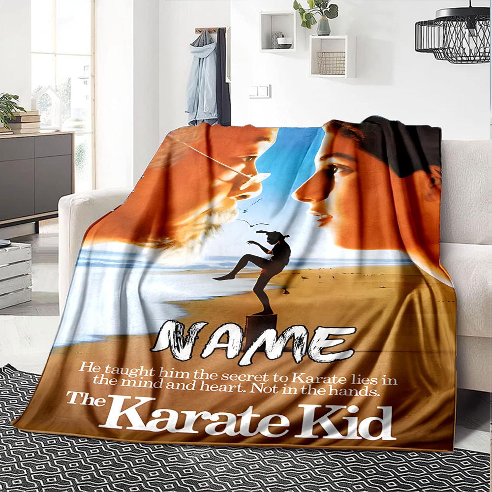 Mastering Karate Through Mind And Heart Throw Personalized Blanket Personalized Text Durable Comfort Versatile For Sofa Couch Office Bed Picnics Ideal