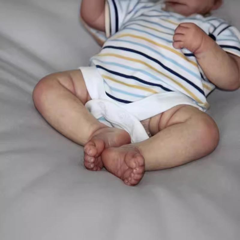 Реалистичные 18 кукол Reborn Baby Dolls ELIJAH, более реалистичные, милые, с утяжеленным тканевым телом, куклы для новорожденных с имплантированными волосами, игрушка для малышей, игрушка-подруга по играм