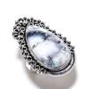 Natural Dendrite Opal Gemstone Handmade 925 Sterling Silver Ring Size 10 D8F59