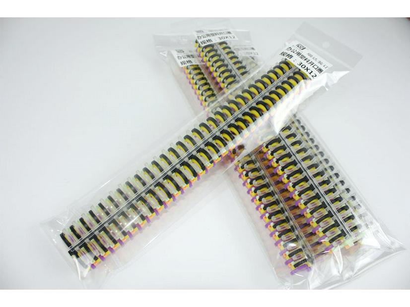 Plastic Loose Leaf Rings, 6-Pack - Openable Binding Strips for Office Use, Free Shipping