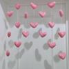 Hanging Door Curtains DIY Ornament Heart-shaped Self-adhesive Solid Color Home Decorations