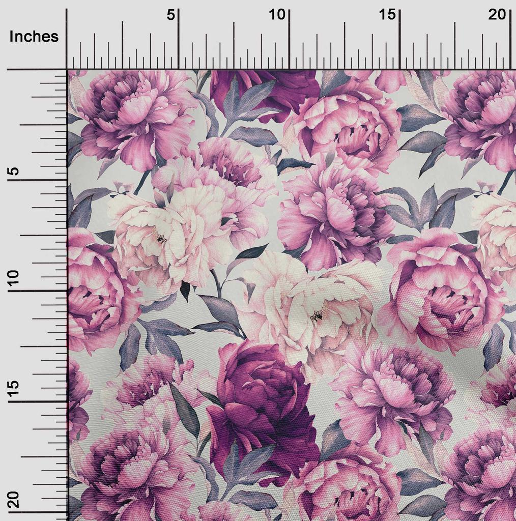 oneOone Хлопчатобумажная гибкая темно-пурпурная ткань с цветочным принтом для одежды своими руками, стеганая ткань, ткань с принтом в ярдах, 40 дюймов