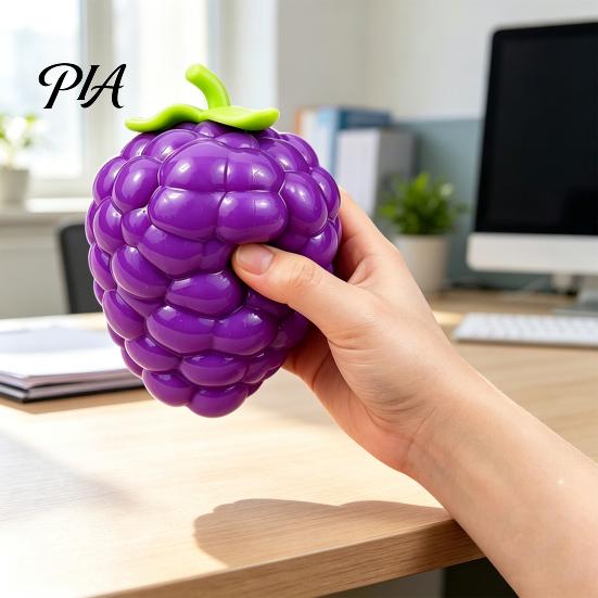 Realistic Fruit Fidget Toy Giant Stress Relief Toy, Mango Pineapple Grape Strawberry Watermelon Banana Soft Squeeze Hand Exerciser for Anxiety Tactile