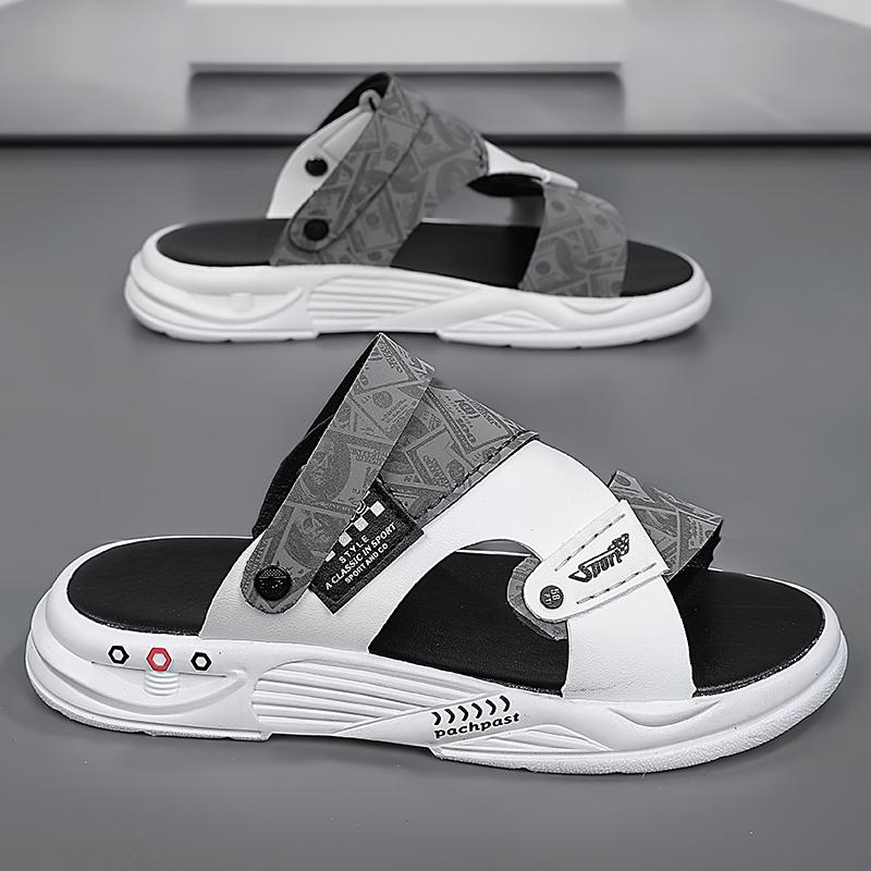 Модные мужские летние высококачественные нескользящие сандалии для улицы, пляжа, легкие, повседневные, двойного назначения, сандалии против запаха
