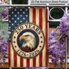 Плоская 2D, 250-летие США 1776-2026 Патриотическая металлическая настенная табличка - 7,87*11,8 дюйма Потертая ретро табличка с Белоголовым орлом и горой Рашмор Подходит для