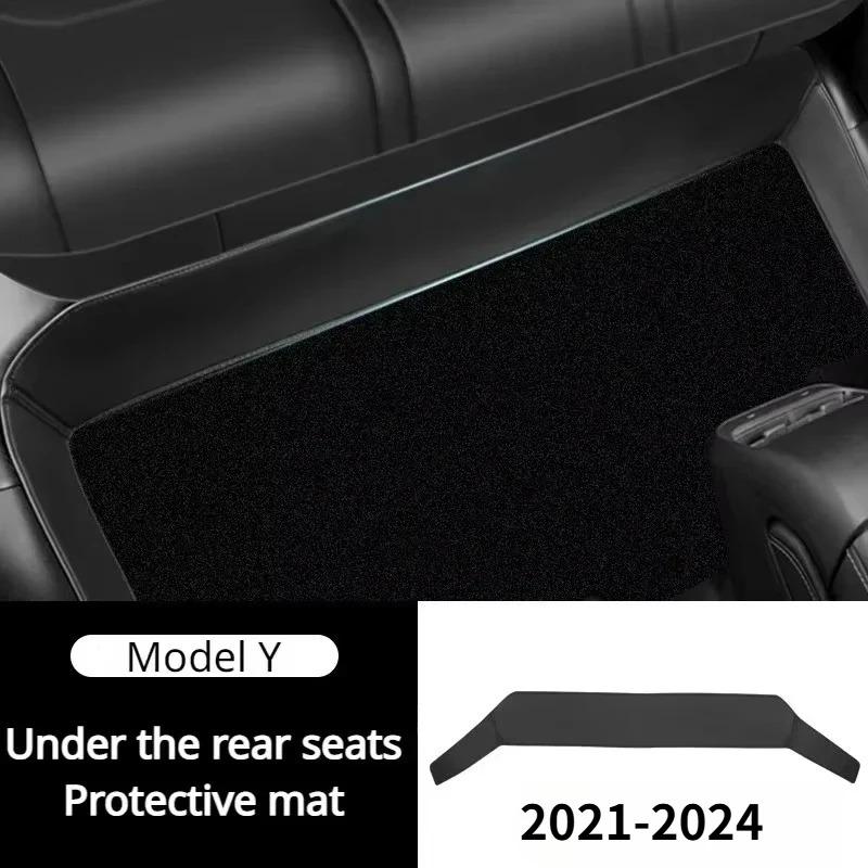Rear Seat Lower Protective Mat for Tesla Model 3 Y Full Surround Cushion Protector Anti-Dirty Kick Pad Leather Car Accessories