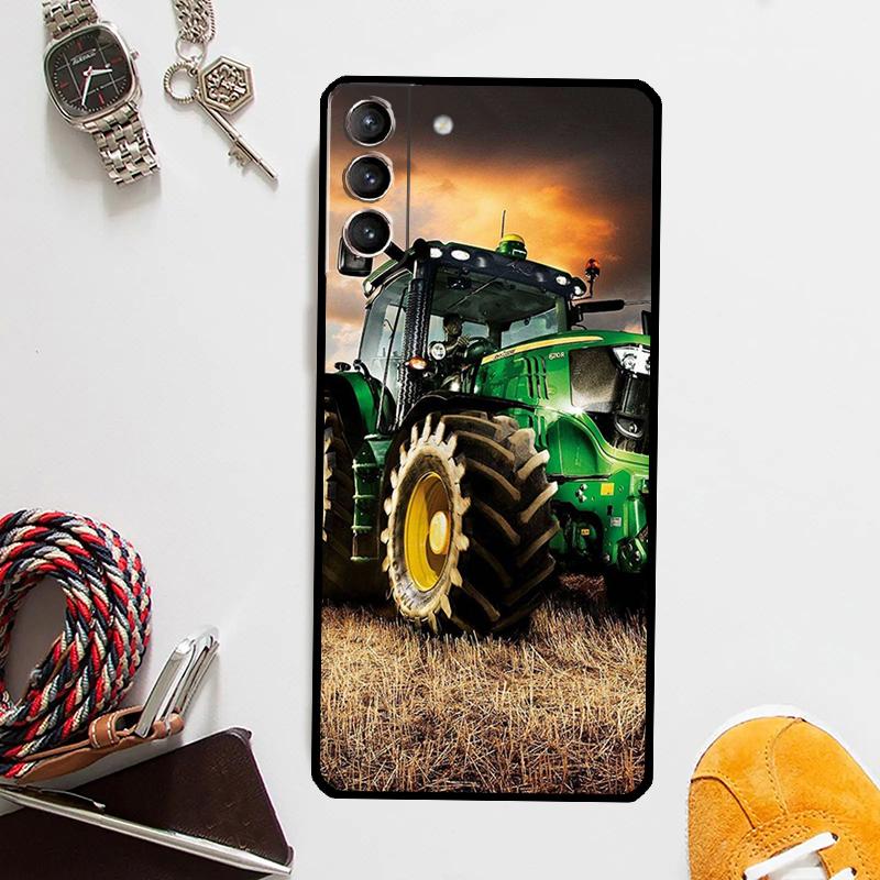 Фермерский трактор Чехол для Samsung Galaxy S24 Ultra S23 S22 S21 Plus S20 FE S8 S9 S10 Note 10 20 Ultra
