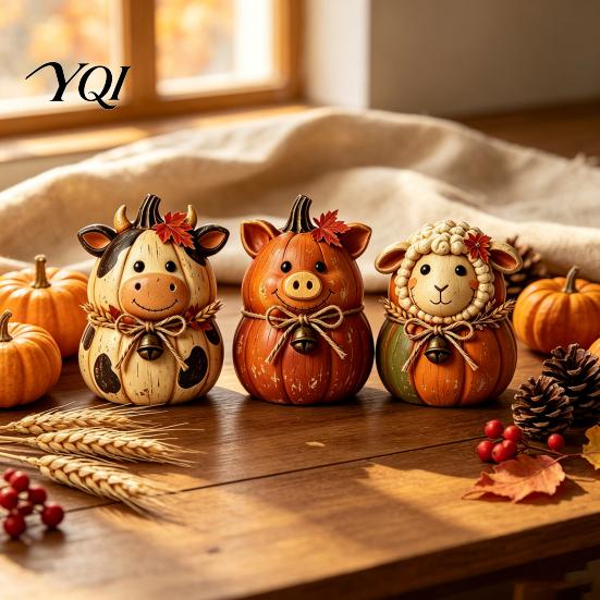 Thanksgiving Tiered Tray Decorations 3PCS Rustic Autumn Harvest Wooden Ornaments, Animal Designs Retro Table Decor Distressed Farmhouse Crafts,