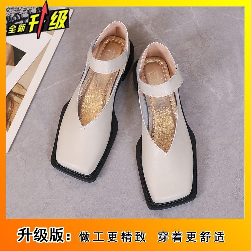 Универсальные ретро сандалии-баотоу на низком каблуке для женщин, весна-лето 2025, новая женская обувь из маленькой кожи