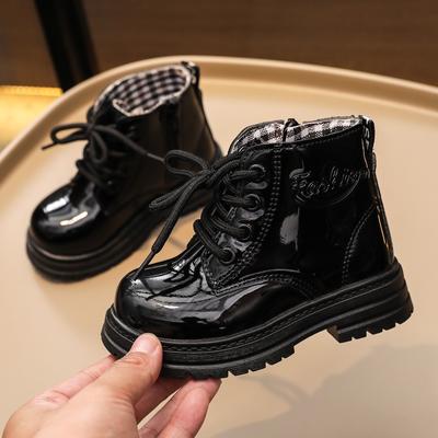 Детские ботинки Martin Новые ботинки для девочек Осенние и зимние короткие ботинки Ботинки в британском стиле Ботинки для мальчиков