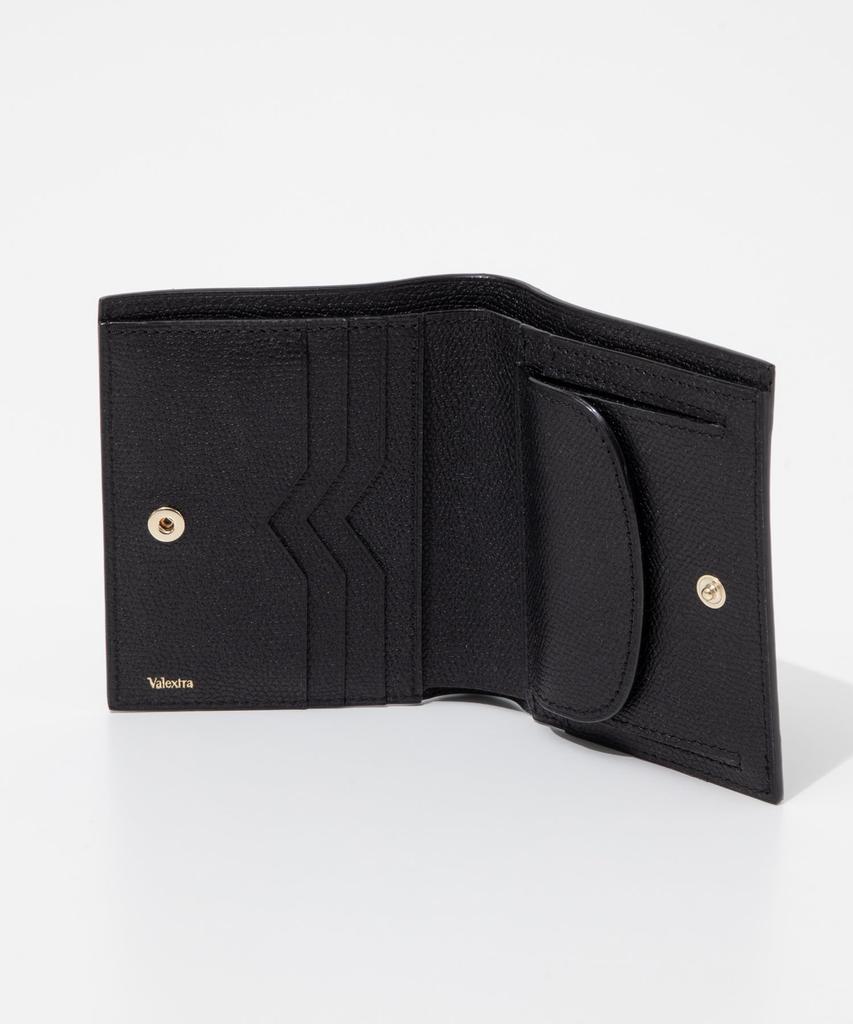 Bifold Wallet 0006028LOCPS99 PORTAFOGLIO 3 CC CON BOTTONE NERO [Valextra] Women's [Item]