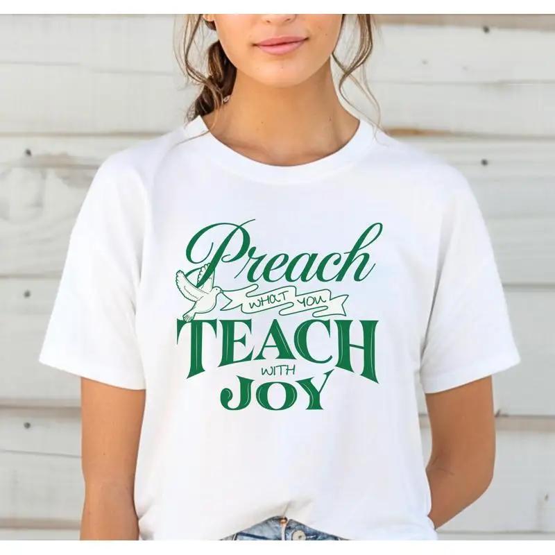 Teacher shirt with quotes Preach What you Teach T for Teachers phrase Trending