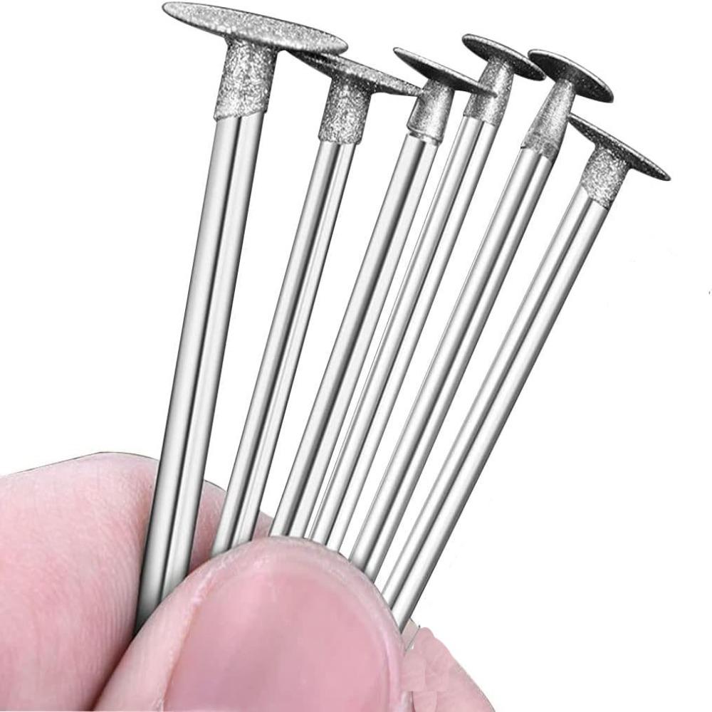 Инструменты для резьбы Алмазная шлифовальная головка 3 мм Хвостовик Тонкая часть Режущая часть Борфрезы Набор бит Крючок