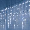 Светодиодные занавески сосулек гирлянды рождественские гирлянды Faiy Light Droop 0.4-0.6m рождественские садовые уличные наружные декоративные светильники