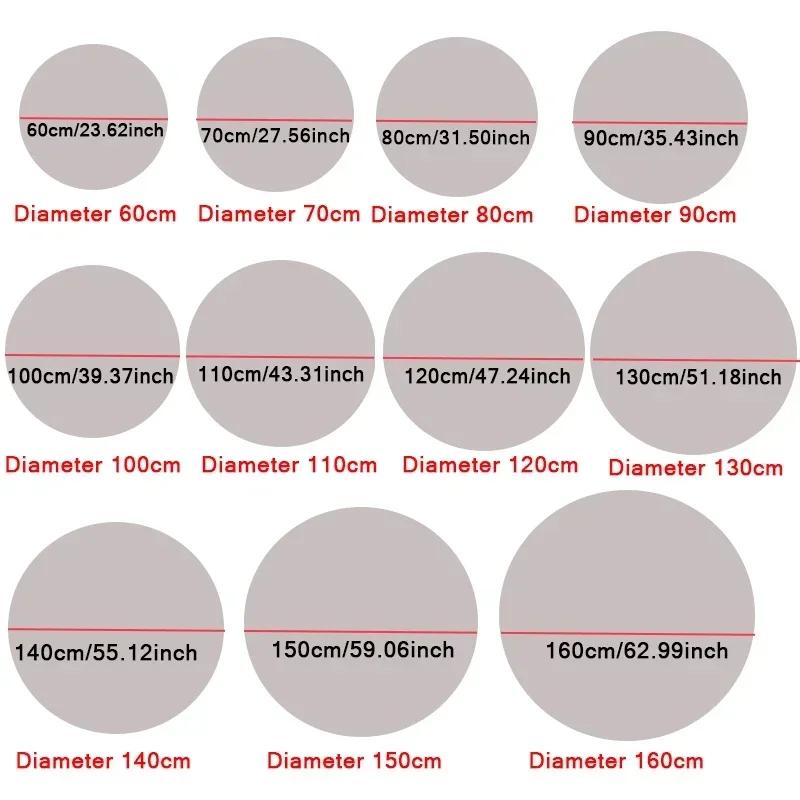23 Styles 60-140cm Waterproof Oil-Proof High Elasticity Green Plant Round Tablecloth-Home Round Table Cover Reusable Tablecloths