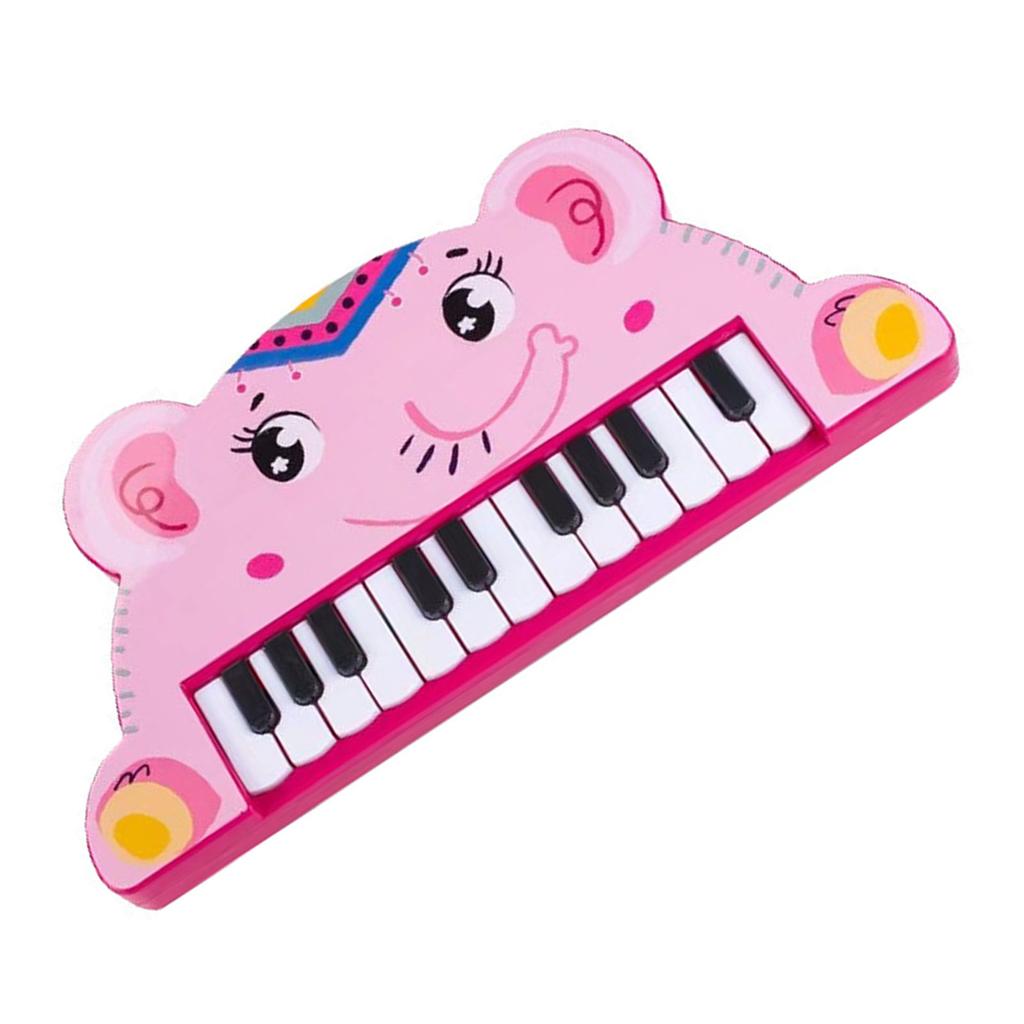 Piano Keyboard for Kids Cartoon 22 Keys Early Educational Animal Toddler Electronic Piano Toys Elephant Style