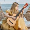 Classical Guitar, 780 mm, Wood Classical Guitar Starter Kit for Beginners, with Nylon Strings, Gig Bag, Strap, Tuner, Extra Strings, Picks, Capo,