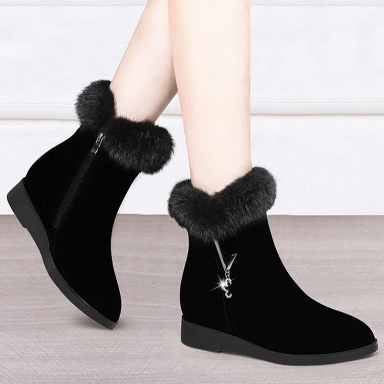 Женские ботинки, зимние ботинки, обувь на толстом каблуке, ботильоны, нескользящая обувь для мам, женские зимние ботинки, обувь на плоской подошве