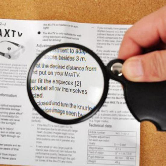 Slim Thin Reading Pocket Magnifying Glass 60mm 6x Loupe Folding Magnifier