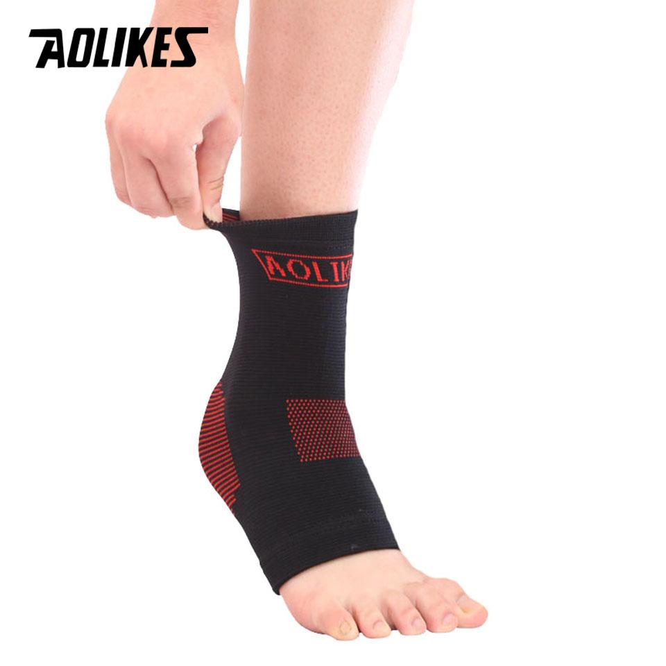 Aolikes 1 шт. Новые дышащие голеностопные бандажи для мужчин и женщин, Компрессионная поддержка голеностопа для баскетбола, бега, походов, спорта