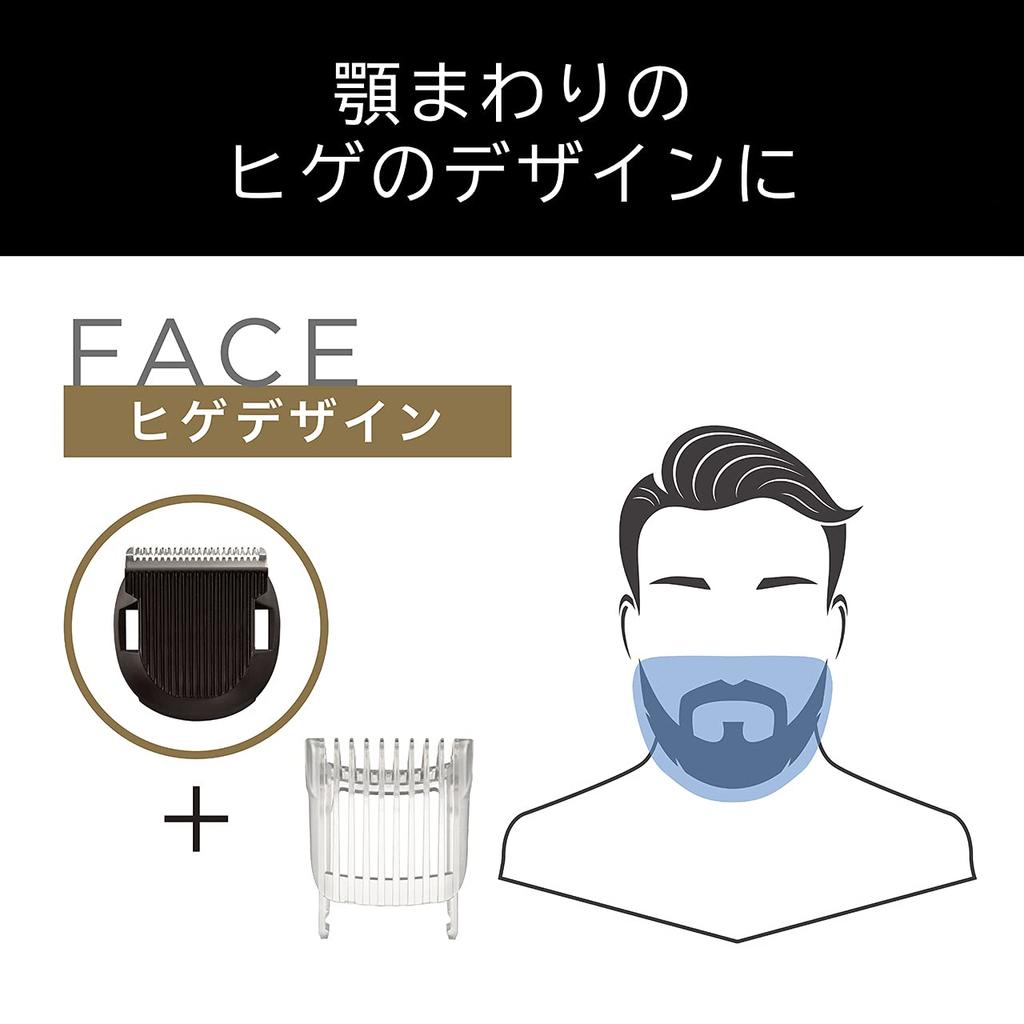 Vidal Sassoon Electric Hair Clipper Hair Cutter Beard Design Dial Adjustment Rechargeable AC Type Overseas Compatible Black (1~25mm) VSM-6200/KJ