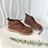 Retro Matte Leather Lace-up Martin Boots for Women's Spring New Versatile Casual Flat Short Boots for Women