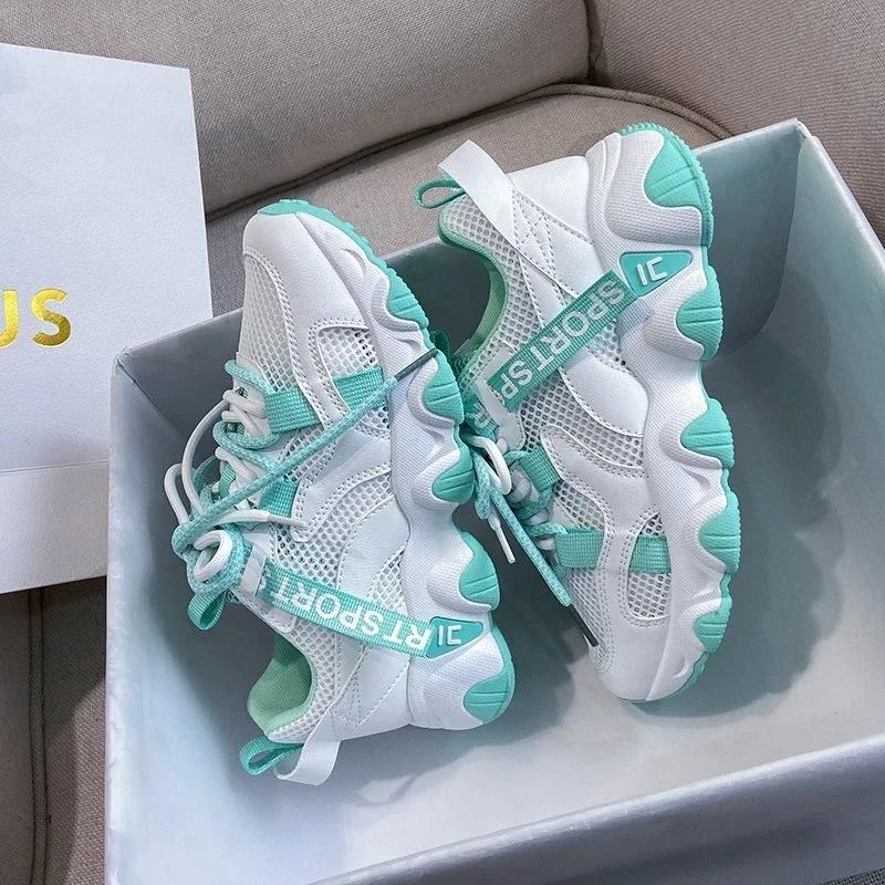 Fashion Women Mesh Breathable Vulcanized Shoes Fashion Sneakers Women Shoes Platform Sneakers Running Casual Shoes Women Summer