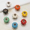 Colorful Furniture Single Hole With Screws Pumpkin Door Knob Drawer Pull Drawer Knob Door Handle