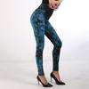 Сексуальные эластичные леггинсы с искусственной имитацией джинсов, штаны с высокой талией, тонкие леггинсы для фитнеса, спортивные леггинсы пуш-ап для женщин